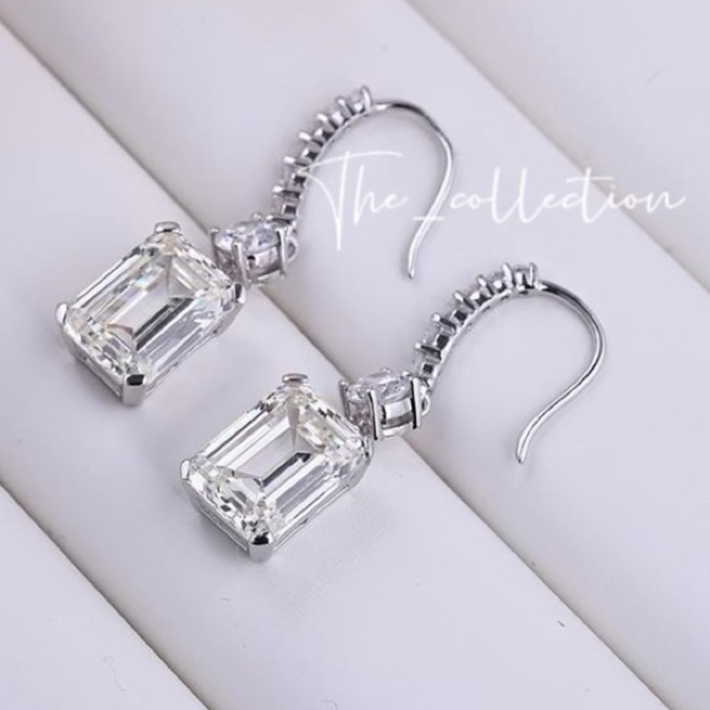 STERLING SILVER LUXURY DROP EARRINGS - Picture 2 of 3